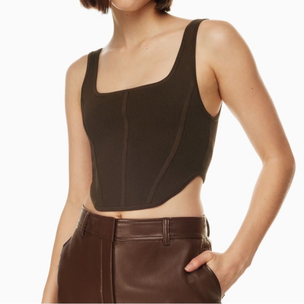 Aritzia Babaton Knit Bustier Tank XS